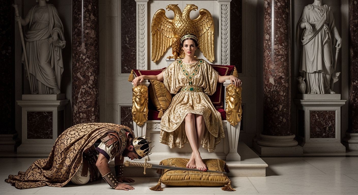 Empress Messalina on Her Throne