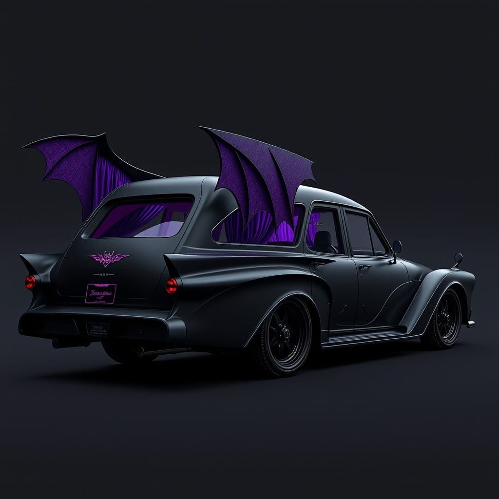 Gothic Hearse in Dark Fantasy Concept Art