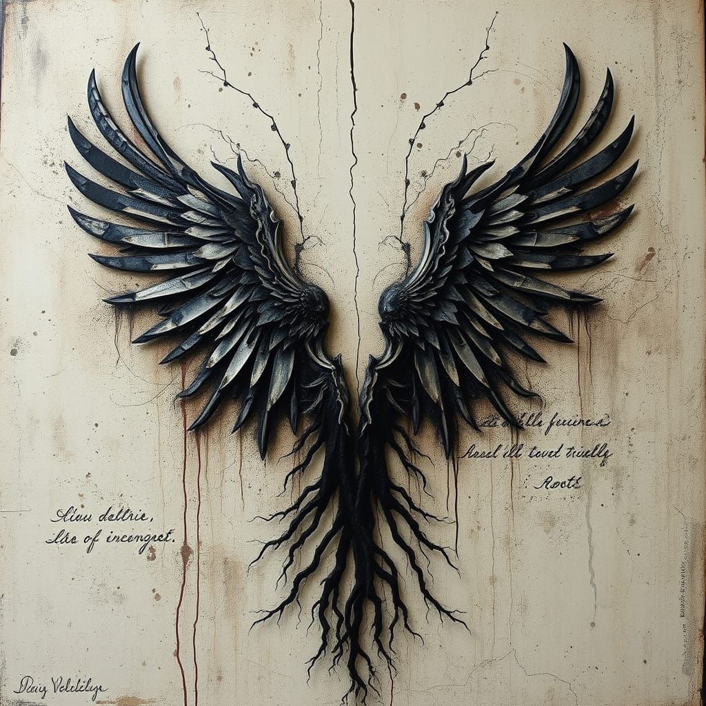 Distressed Tactile Abstraction of Fragmented Wings