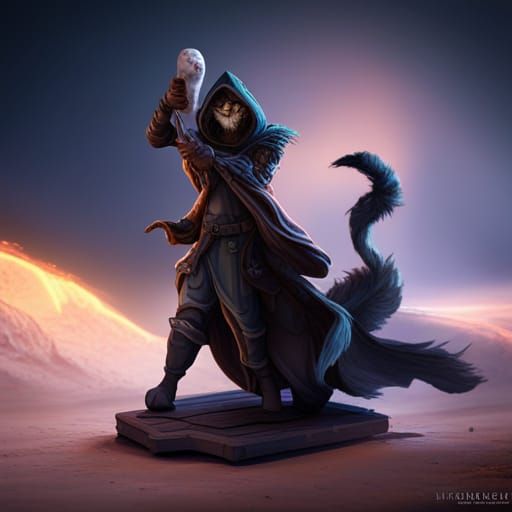 Cat as Reaper: Detailed Matte Painting