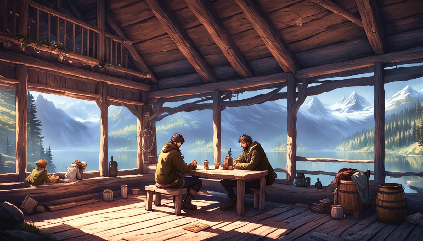 Mountain Men Lovers in 3D Anime Cabin