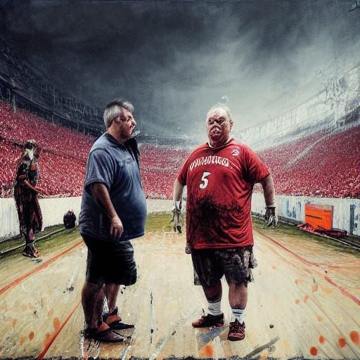 Angry Football Coach Inspired by Steadman and Dalmau