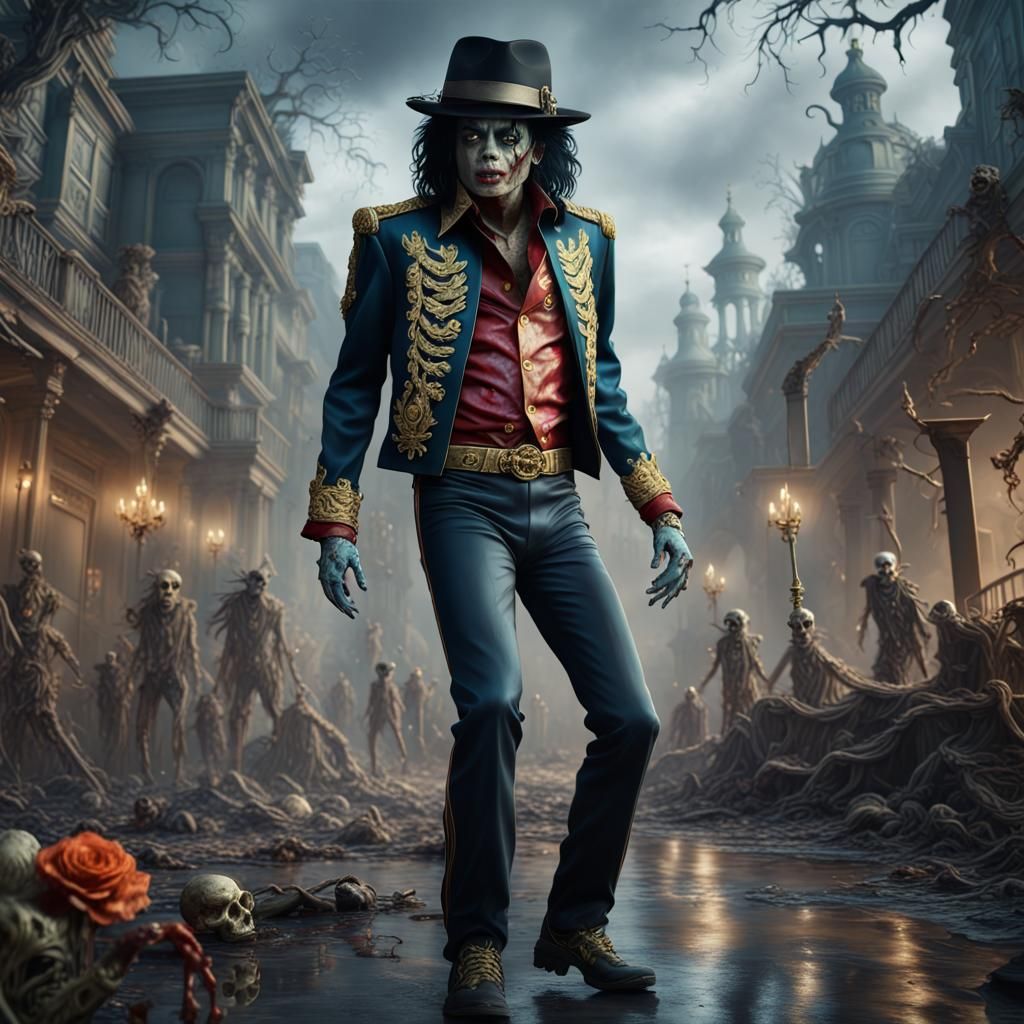 Zombie Michael Jackson: Detailed Matte Painting