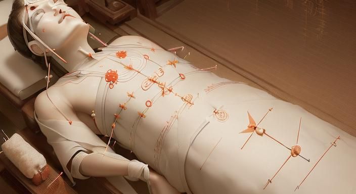 Acupuncture on Female Patient in Spa Setting