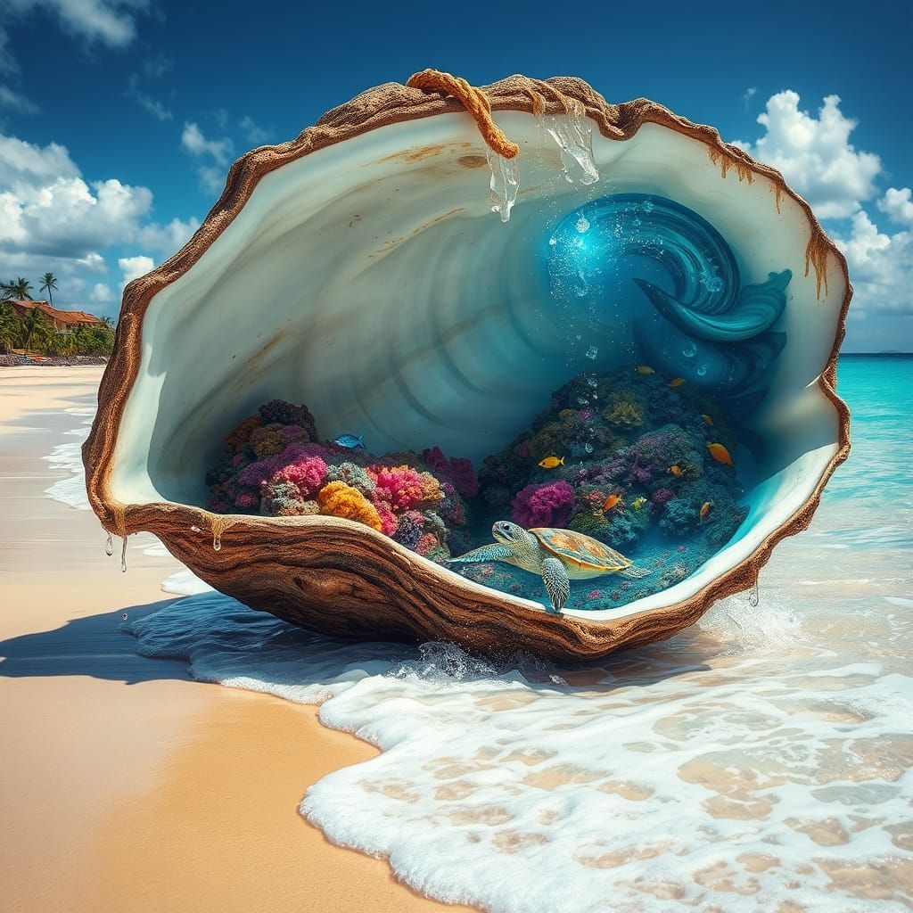 Tropical Oyster Shell Reveals Coral Reef World