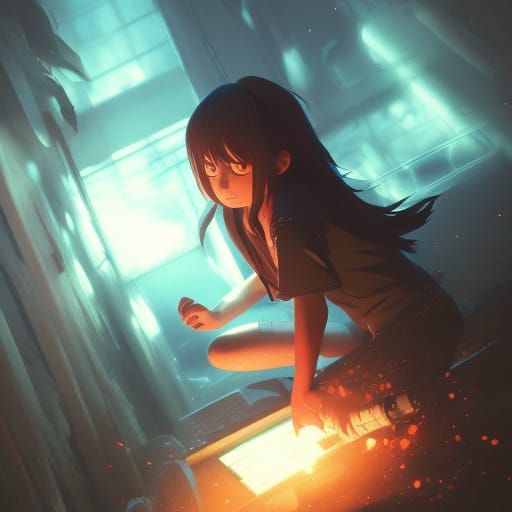 Sans from Undertale Concept Art in Anime Style