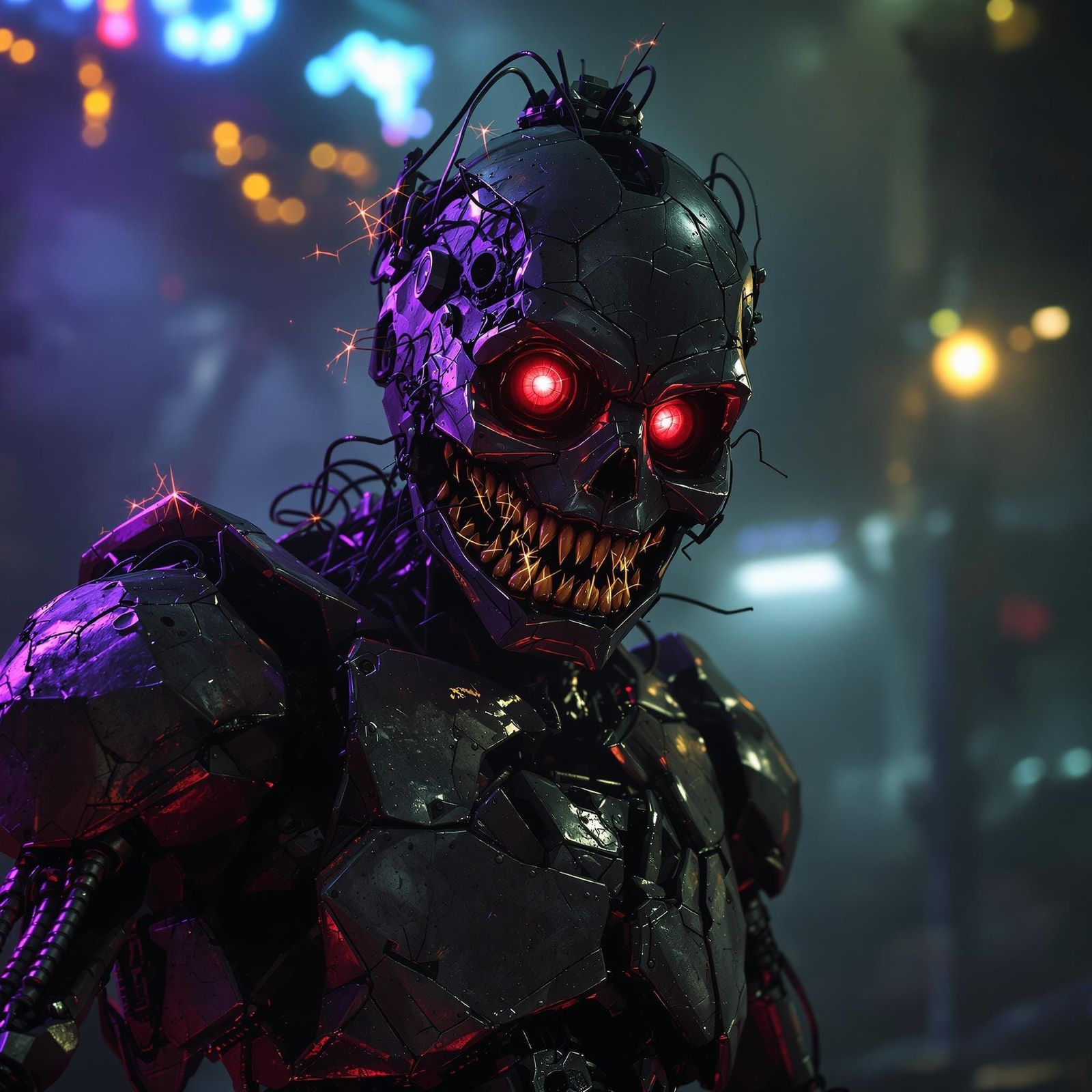 Creepy burnt Animatronic