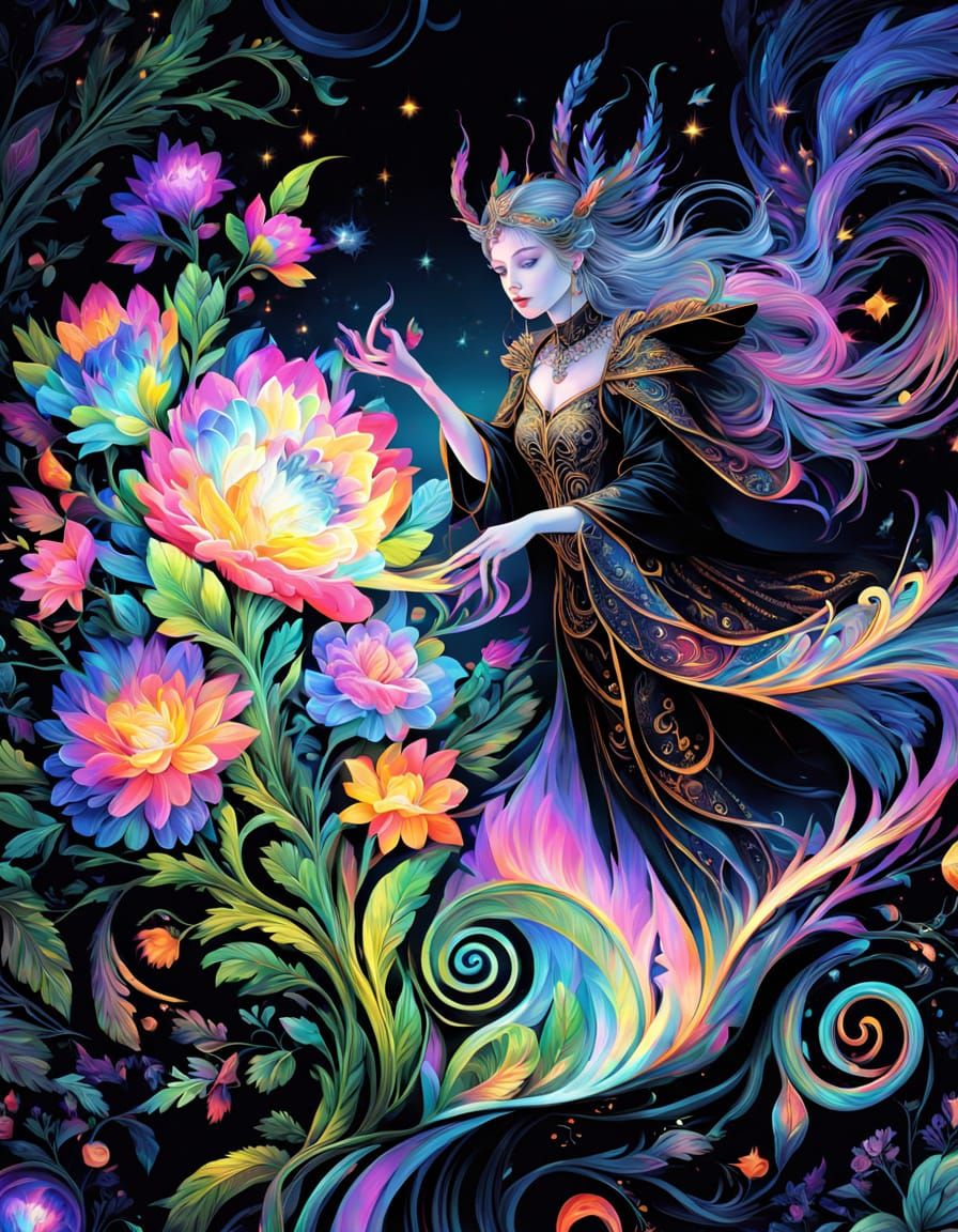 Sorceress Blooms Flowers in Sparkling Fairy Kingdom