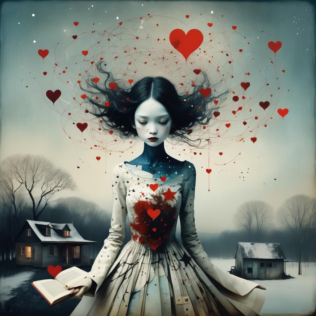 Surreal Symbol of Hope in a Starry Night