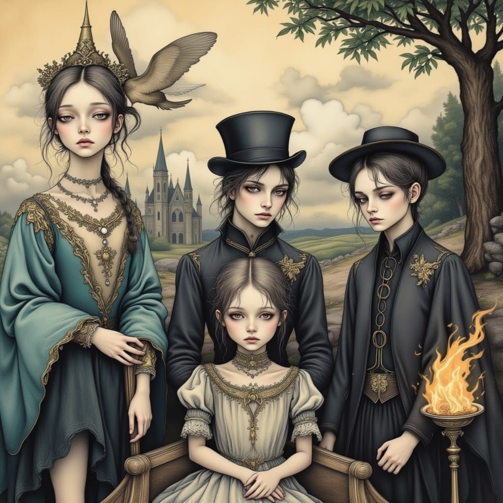 Surreal Royal Portraits in Moody Dark Colors