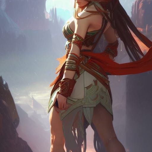 Detailed Elf Warrior Concept Art