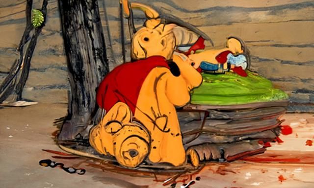 Winnie-the-Pooh's Disturbing Lunch: A Dark Cartoon