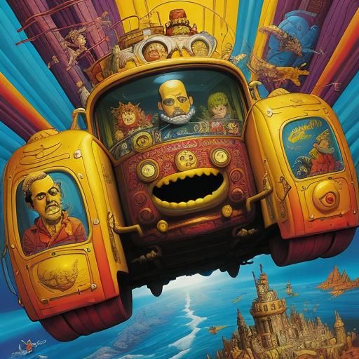 Terry Gilliam's Yellow Submarine Adventure in Comic Book Sty...