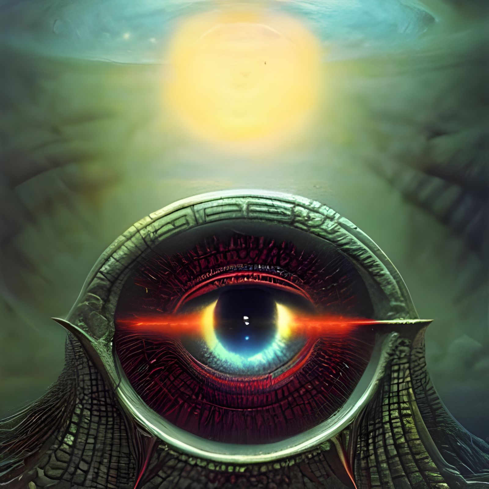 Eye of Ra and Horus: Colorful Fantasy Art