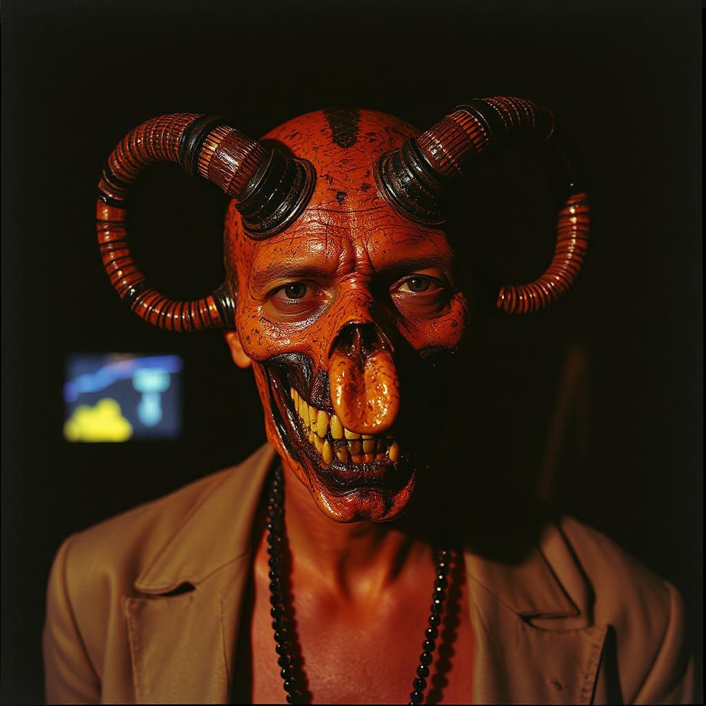 Scary Disco Funk Devil in Gritty Vintage Style