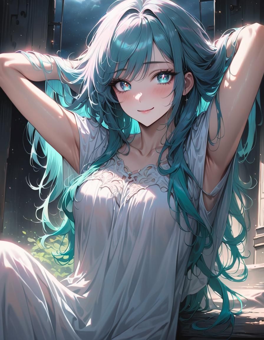 Cinematic Catgirl Goddess in Soft God Rays