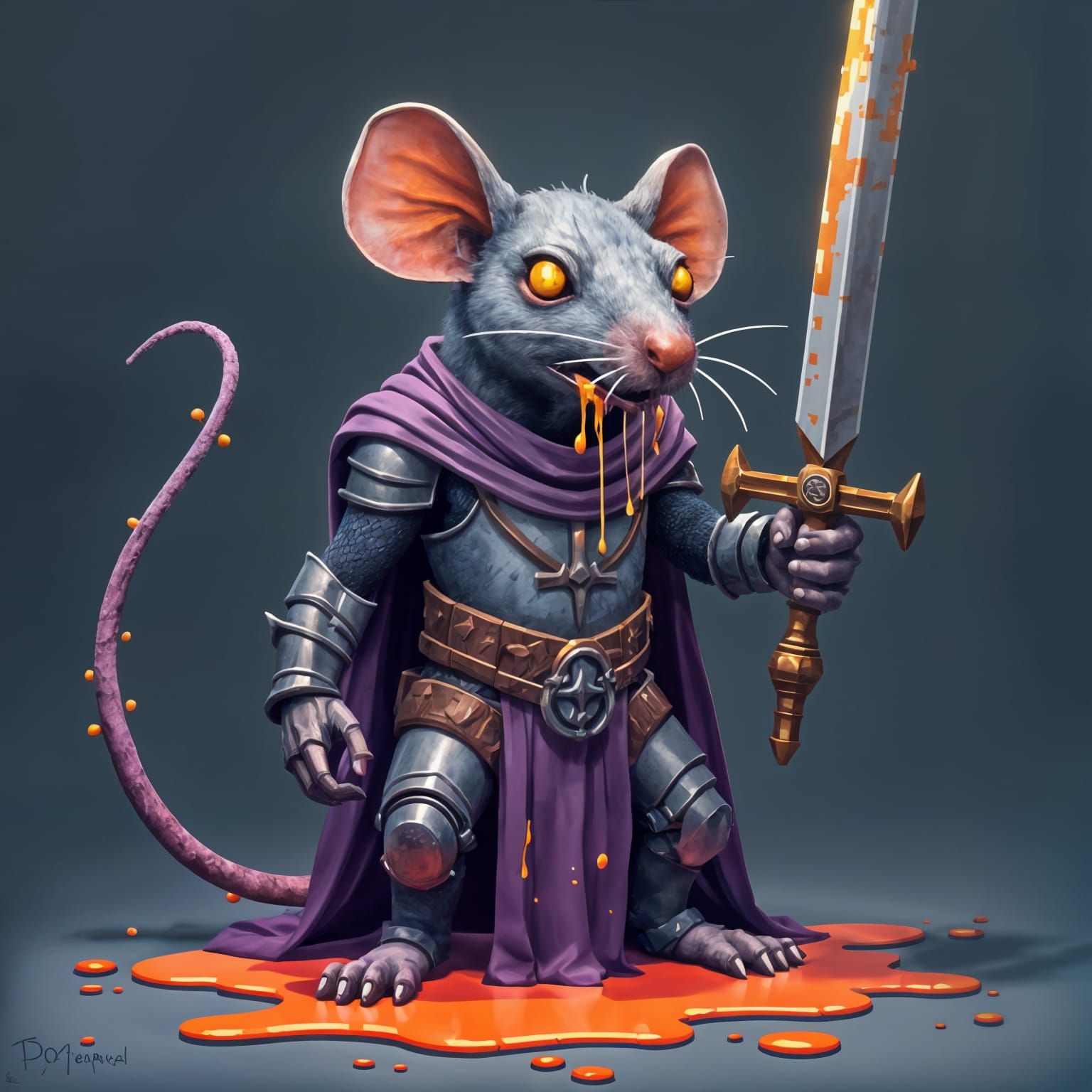 Undead Rat Knight in Aluminum Can Armor