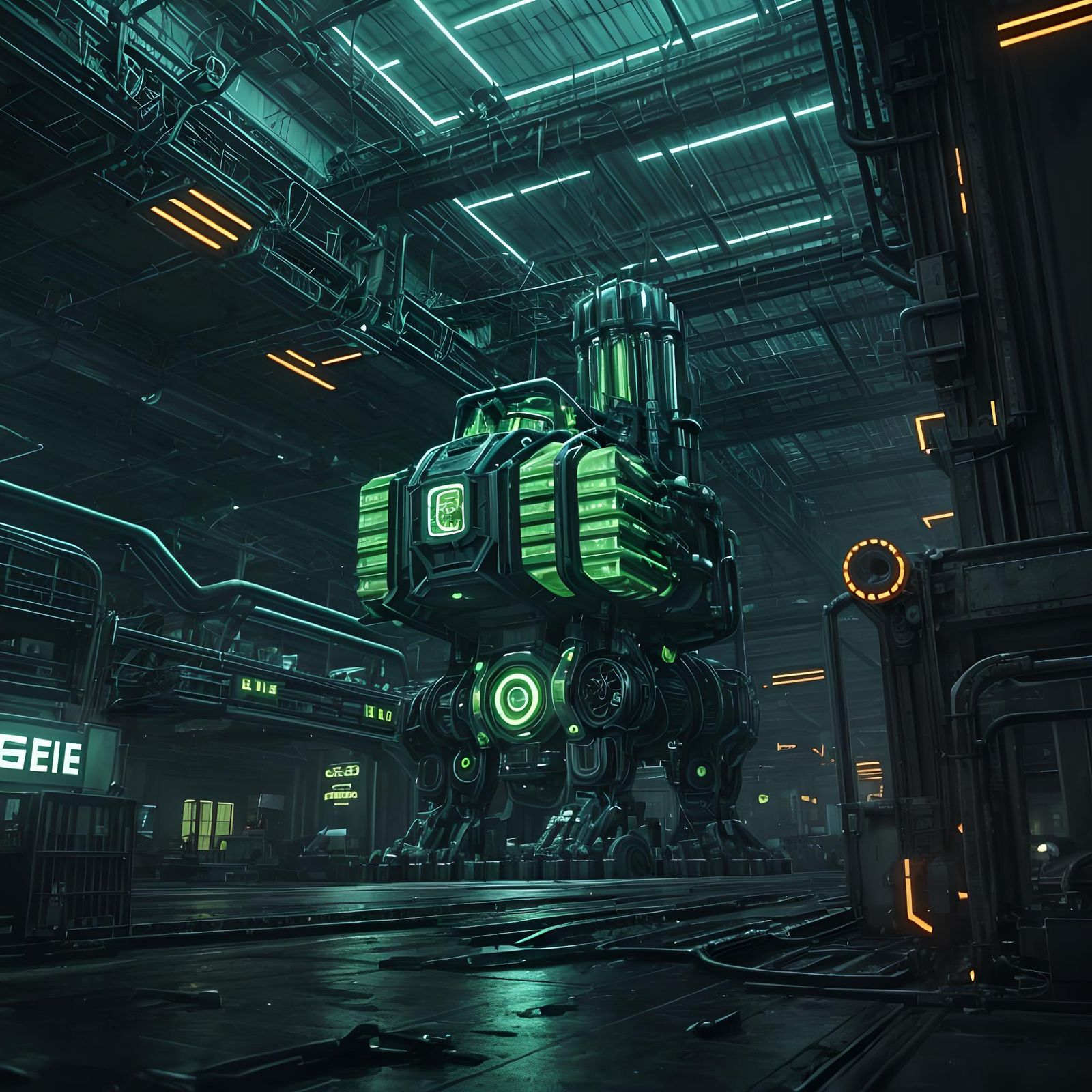 Abstract Green Machine: An AI Interpretation