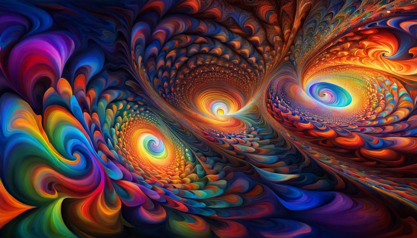 Psychedelic Divine Light Breaks Through the Clouds