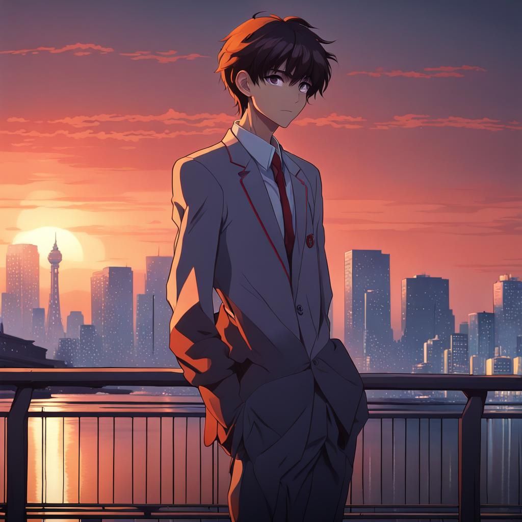 Sunset on Tokyo Bridge