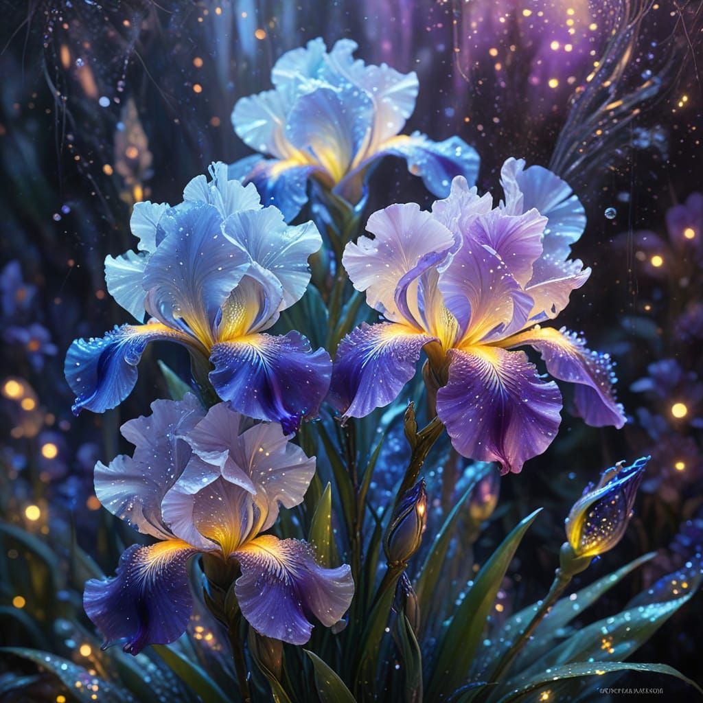 Ethereal Fantasy Bouquet in Vibrant, Luminescent Colors