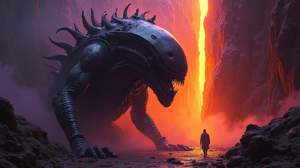 Hyperrealistic Bitcoin Mining in Neon-Orange Palette