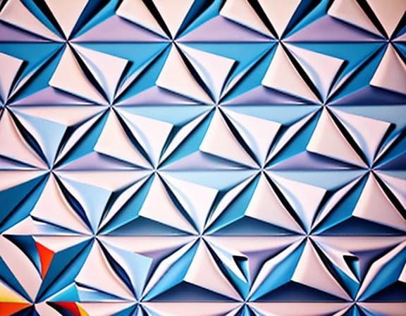 Geometric Fauvism: Cubist Woman in Vibrant Layers