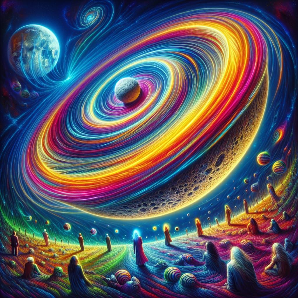 Surreal Hypnotic Moon Disc Casts Light on Earth