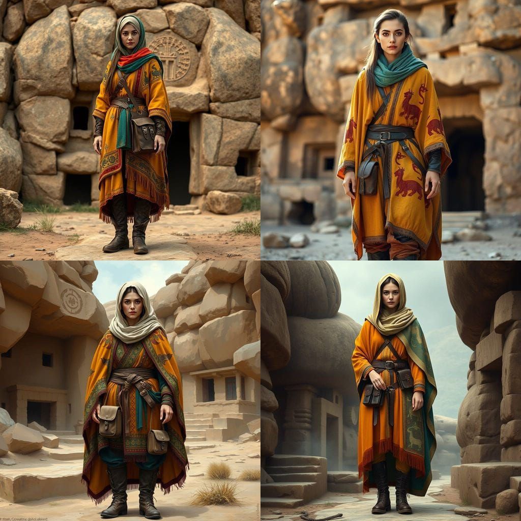 Noble Byzantine Fantasy Warrior in Earthy Tones