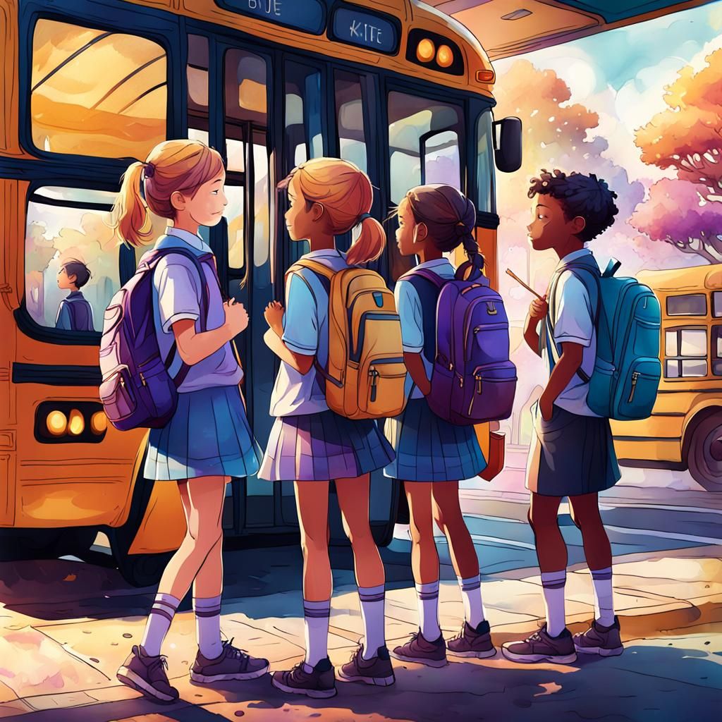 Magical Bus Stop Fantasy Concept Art
