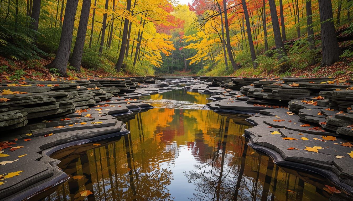 Reflections on Riverstone Creek in Autumn