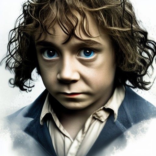 Sinister Hobbit Portrait in Splash Art Style