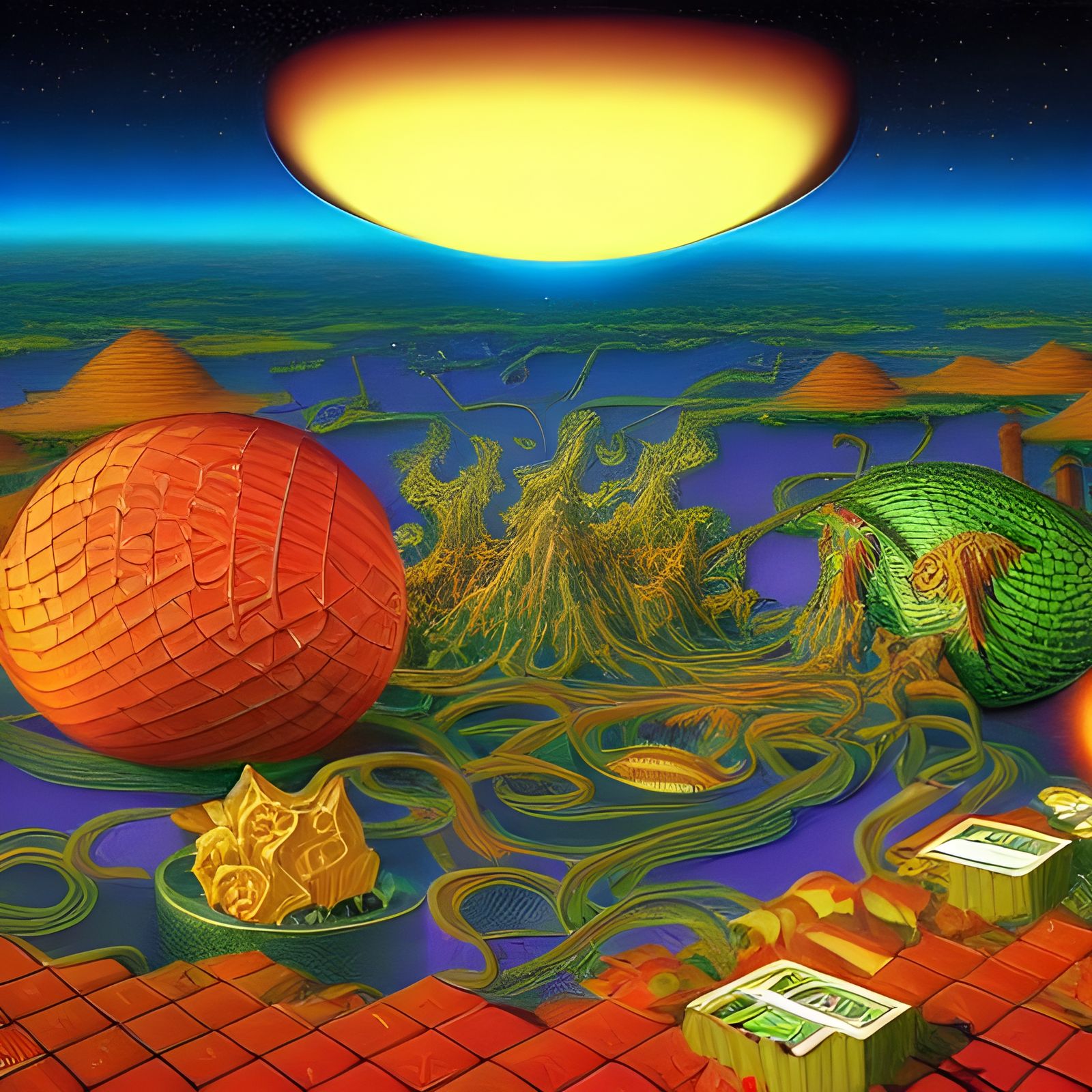 Cosmic Holographic Forbidden Fruit in Surreal Style