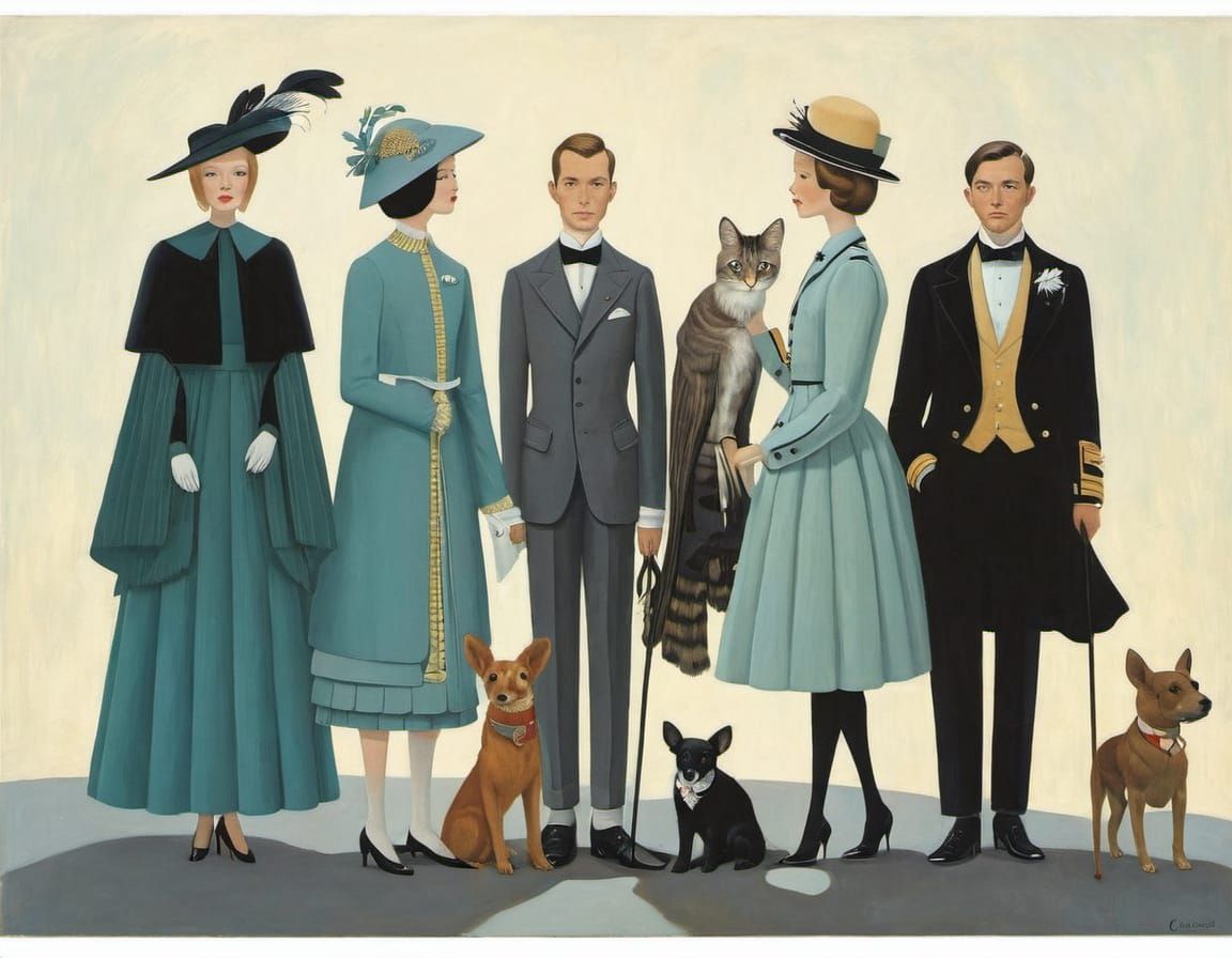 Abstract Collaboration: Intertwined Forms in Vivid Colors