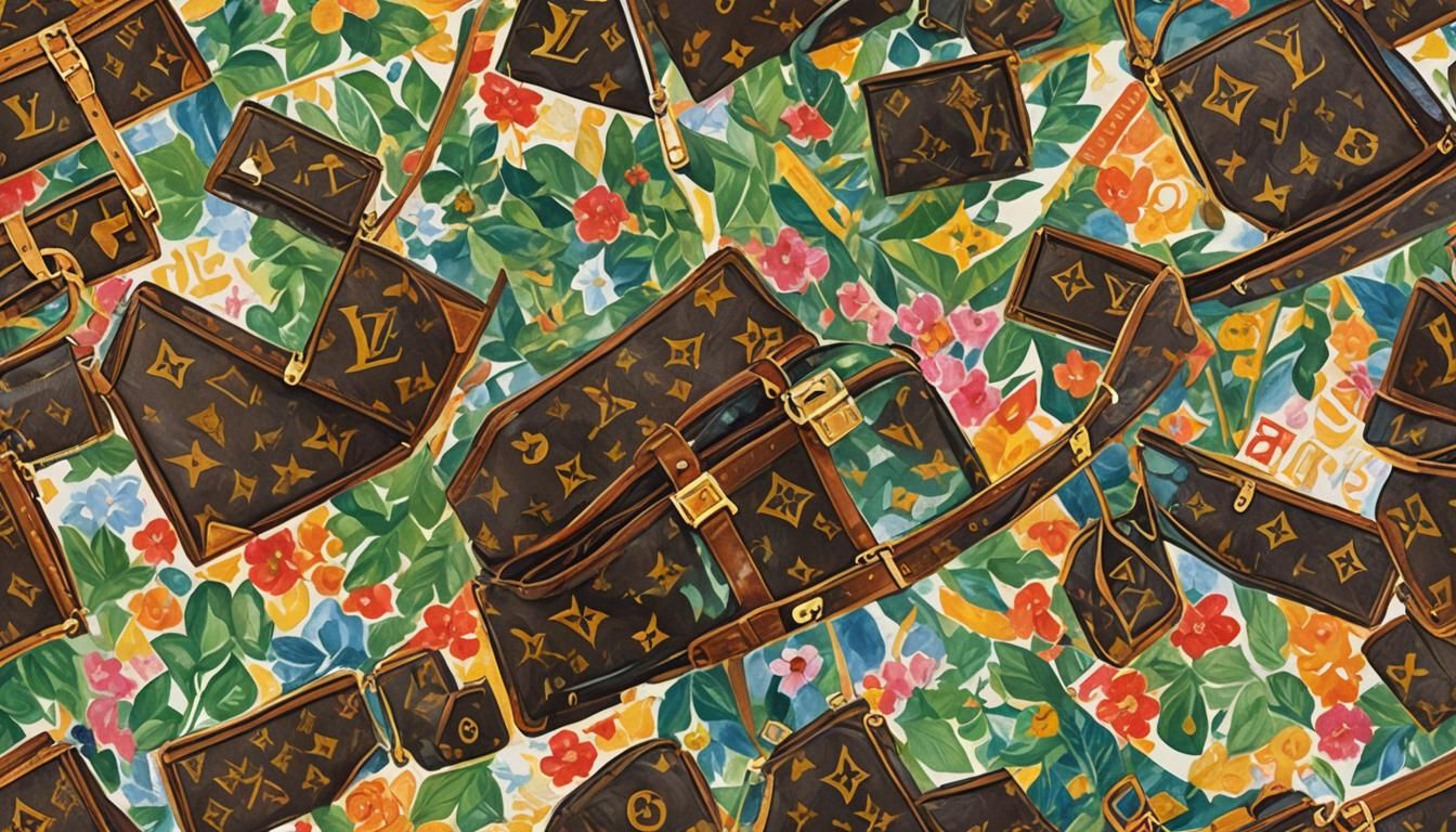 Louis Vuitton in Gouache Watercolor Style