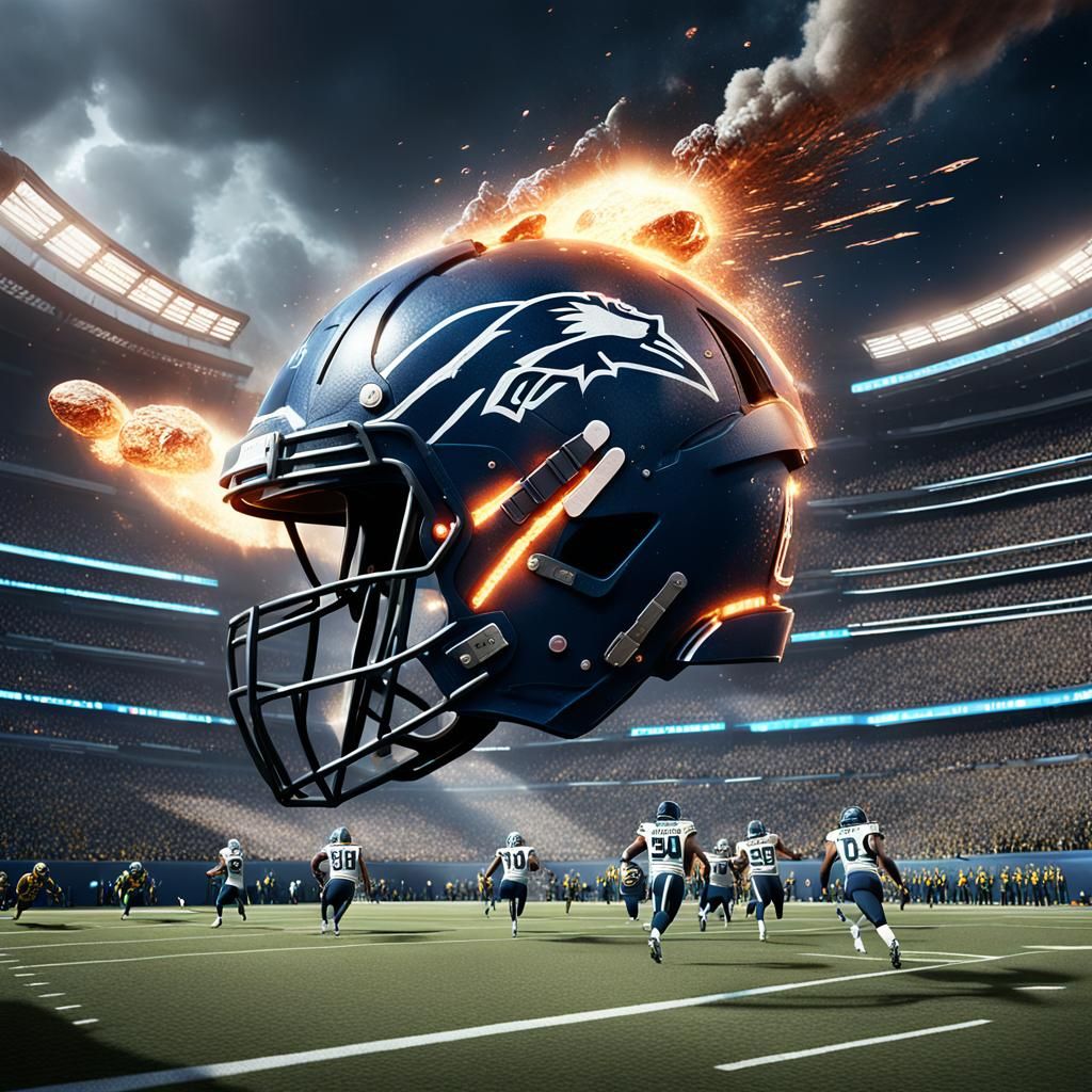 Asteroid attack during a NFL football game