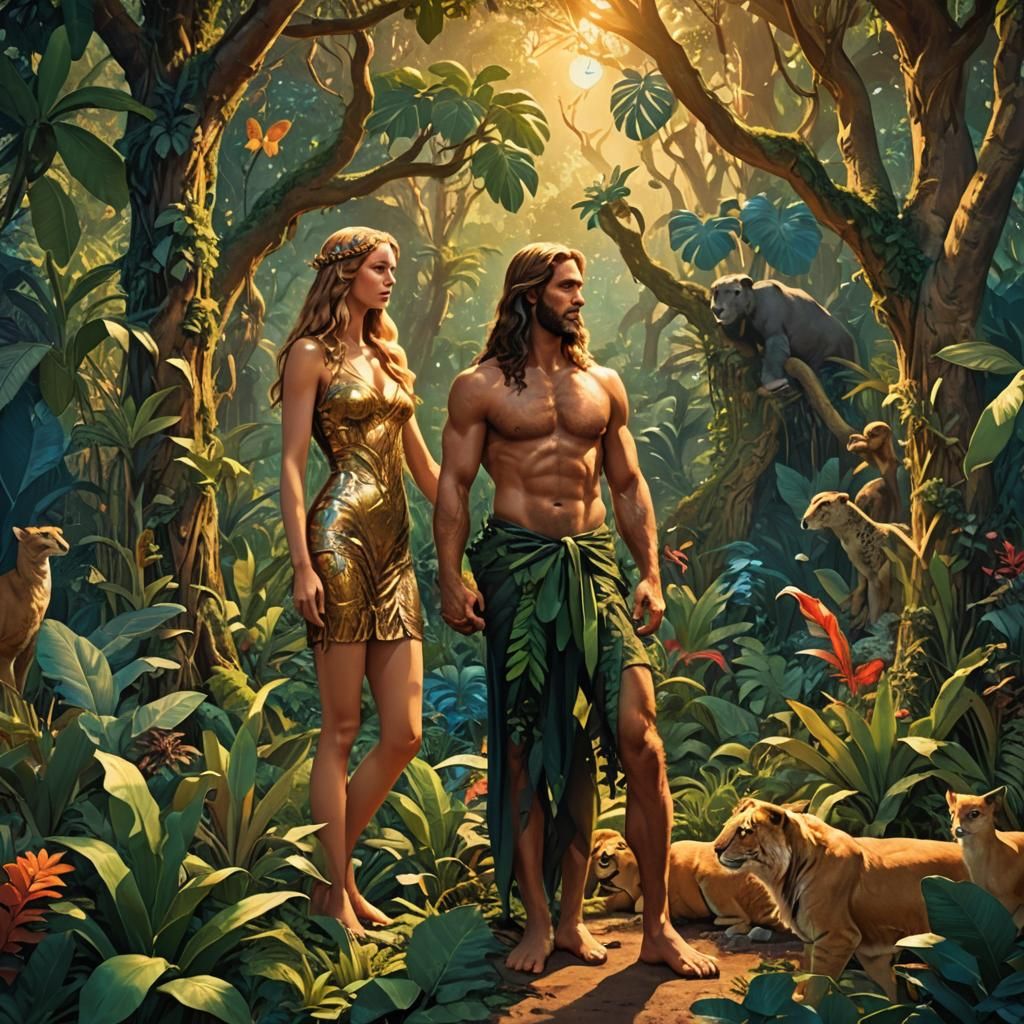 Adam and Eve in the Garden of Eden