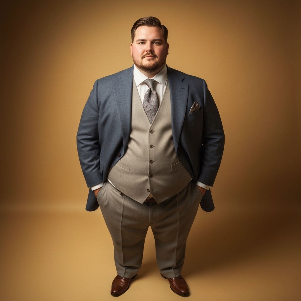 Confident Man in Suit, Inspired by Cézanne and Rembrandt