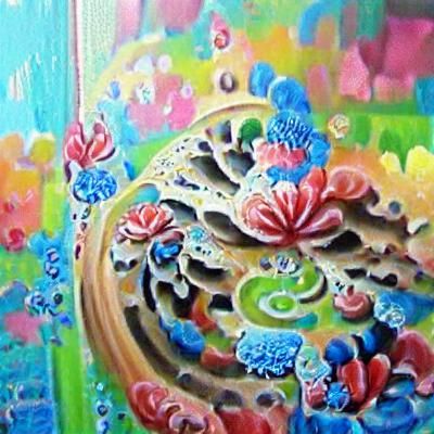 Vibrant Mandala Wall Art in Pour Paint Style