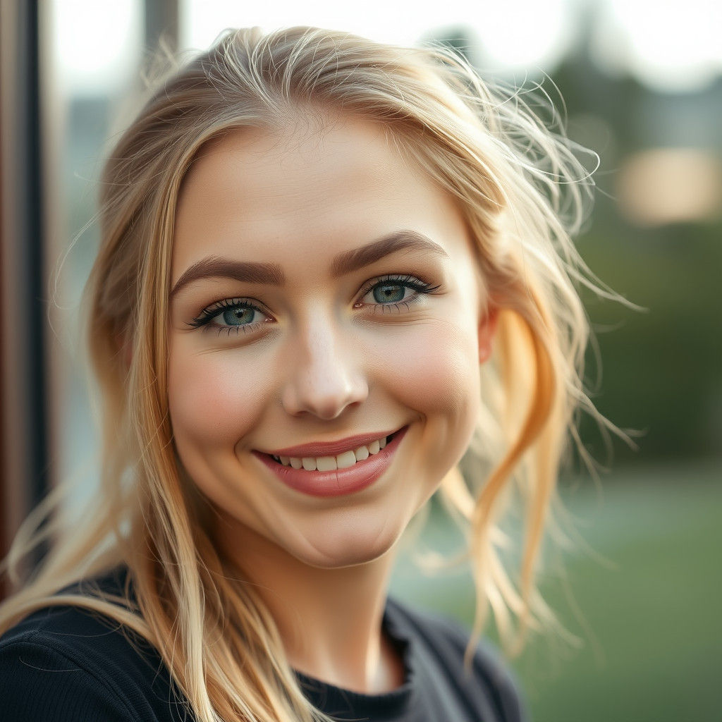 Cute Woman Smiling at the Camera
