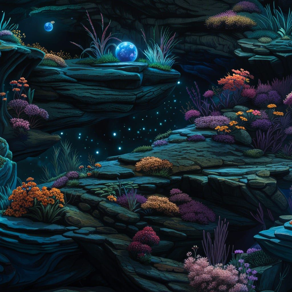 Bioluminescent Water Elementals in Fantasy Art Style