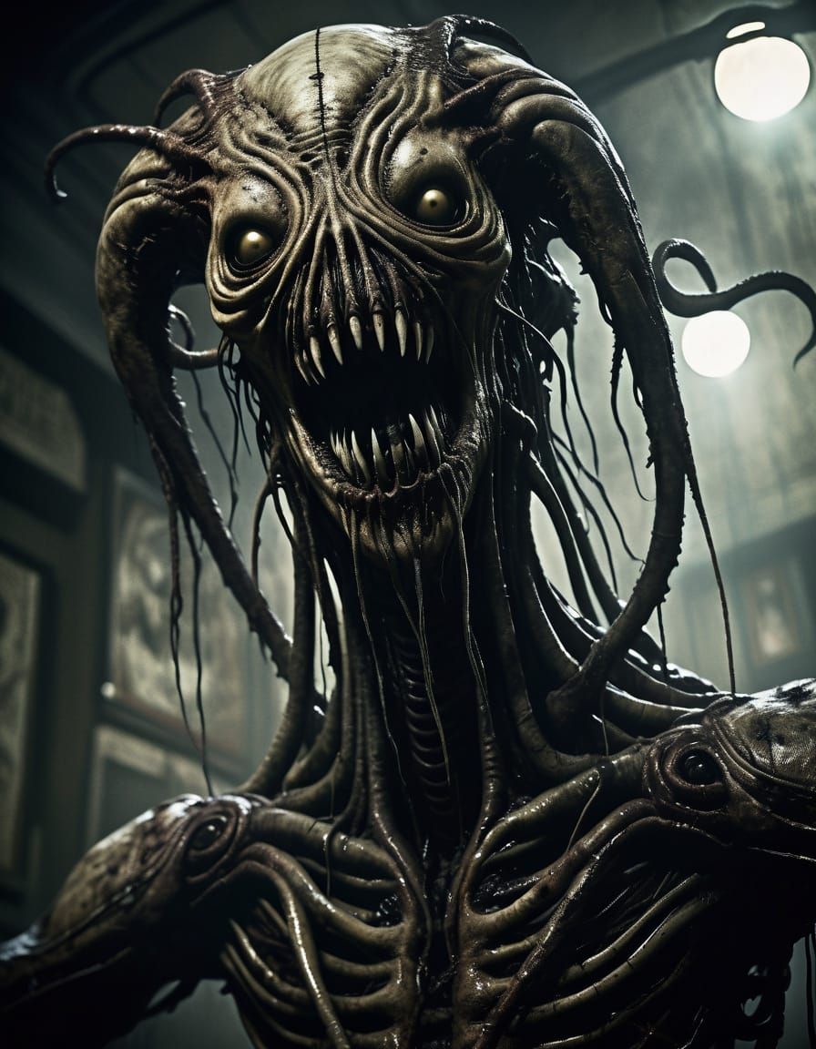 Eldritch Horror: Faceless Creature in Surreal Style