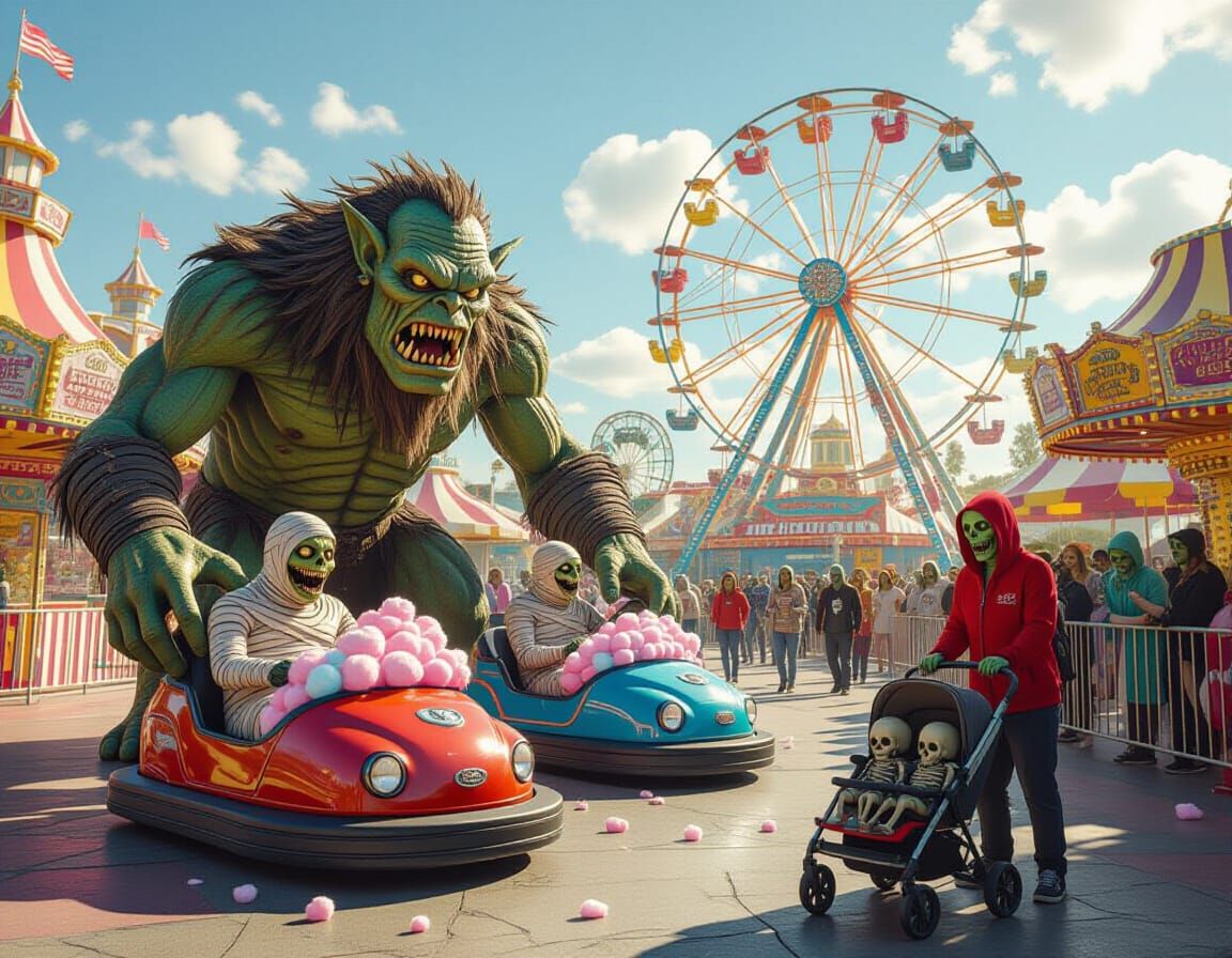 It's a frightfully fun time at the park!