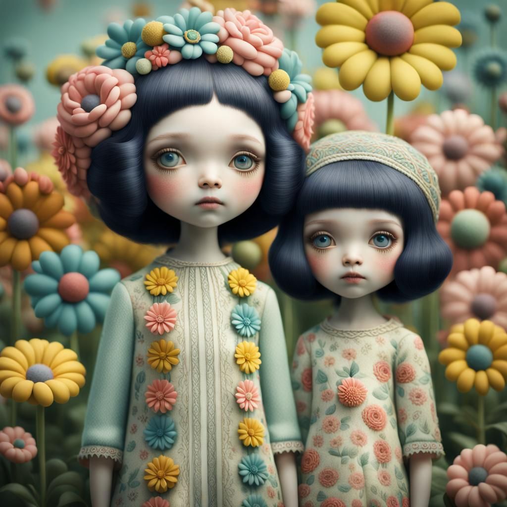 Groovy 60's Flower Children Fashion Photoshoot