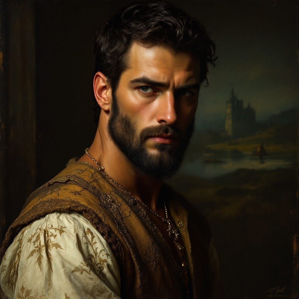 Handsome Gentleman in a Golden Light