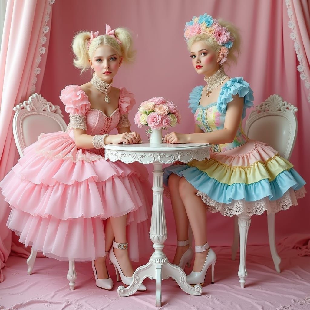 Prissy Baby Ballerinas at Tea Time in Pastel Pink