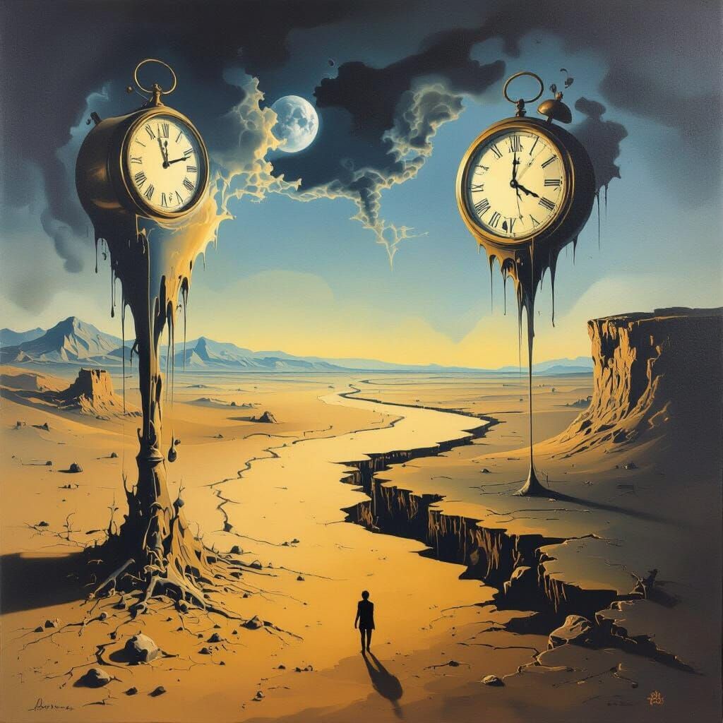 Two clocks in the desert.
