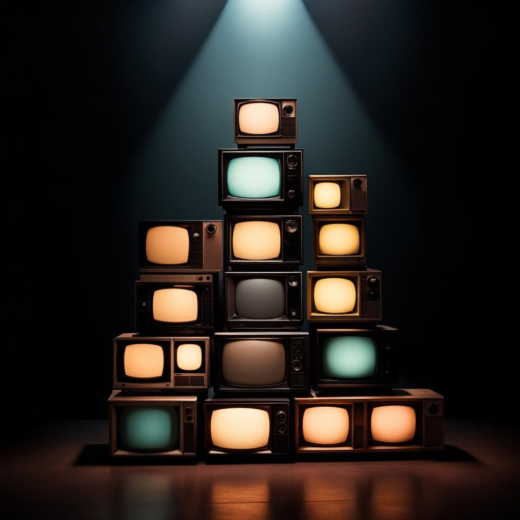 Televisions Glow in the Dark: A Cinematic Still