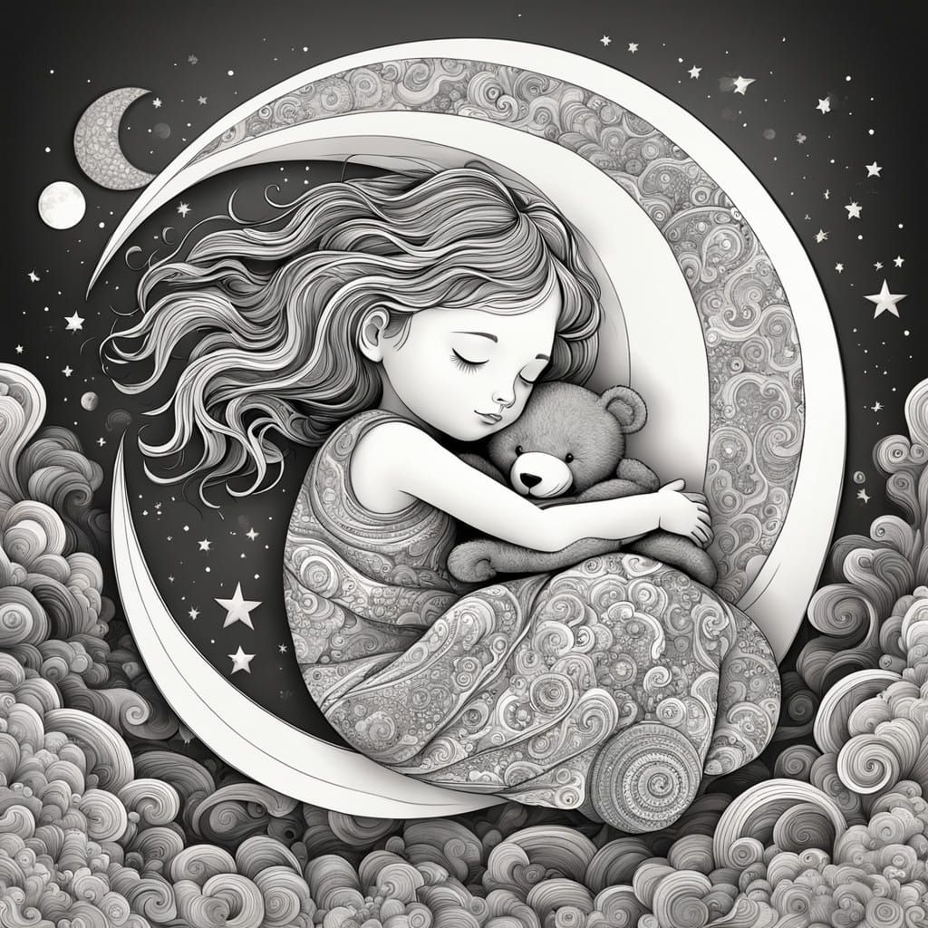 Girl Under Lunar Glow