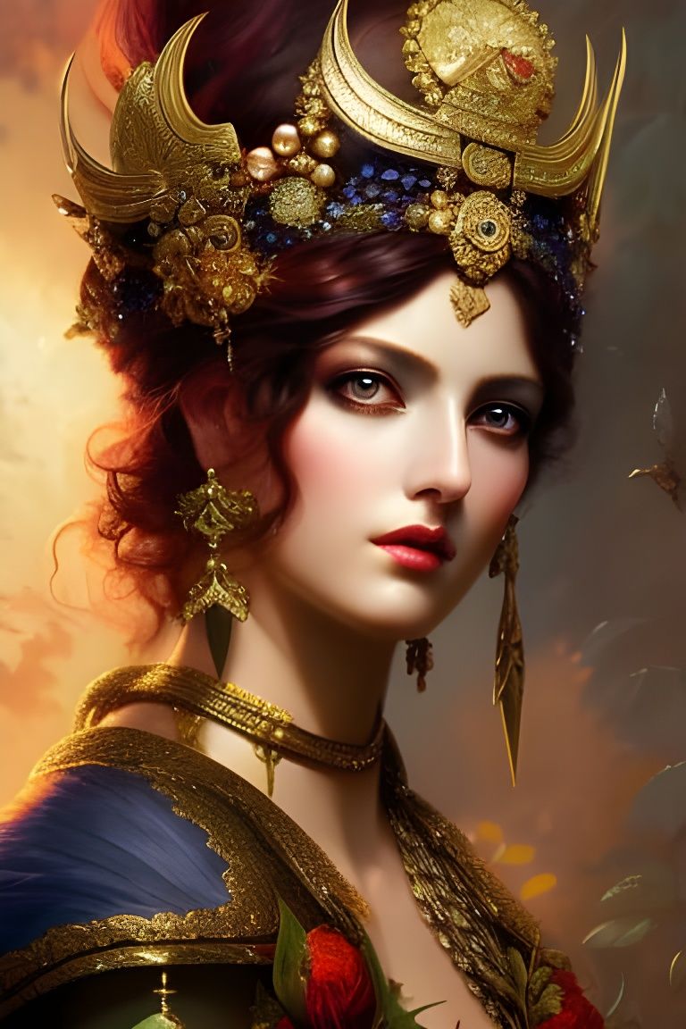 Persephone, surprised to see her mother